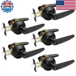 Probrico 5 Pack Black Privacy Lever Door Keyless Set For New. Price: $106.19.