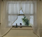 Lorraine Home Fashion Kitchen Curtain Swag Valance Ivory Simplicity 60 X38 Nip New. Price: $11.50.