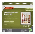 Frost King V95H Extra Large Window Insulation Kit 62 210 In. For Outdoor Use New. Price: $16.37.