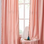 Treatmentex Pompom Velvet Curtains For Bedroom 95" Blush Pink Window ... New. Price: $67.80.