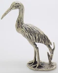 Vintage Italian Handmade Genuine Silver River Bird Heron Solid & Rare Figurine. Price: $126.65.