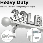 Long Silver Curtain Rod 36-122" Heavy Duty Adjustable Metal Free Ship New. Price: $49.99.