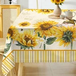Sunflower Tablecloth 60X84 Inch Summer And Spring Rectangle Yellow Floral New. Price: $19.34.