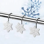 12PCS Anti-rust Snowflake Shower Curtain Hooks For Winter, Shape New. Price: $15.35.
