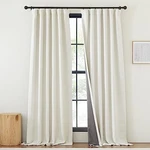 Nicetown Thick Faux Linen 100% Blackout Curtains For Bedroom Pinch Pleated Winch Used. Price: $33.72.