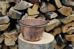 Hammered Copper Cauldron 20 34 Cm Wrought Iron Handle Perfect For Polenta, S New. Price: $209.00.