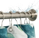 Artiwell 60" Heavy Duty Straight Shower Rod With Brushed Nickel New. Price: $99.46.
