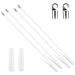 Bokon 4 Pcs Blinds Wand Replacement With Hook Handle White Fiberglass Lon... New. Price: $35.06.