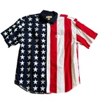 Sun River Men Sz Xl American Flag Button Up Shirt Usa Stars Stripes Patriotic Pre-owned. Price: $24.00.