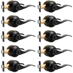 Knobonly 10 Pack Matte Black Privacy Door Levers Interior Handles For New. Price: $179.30.