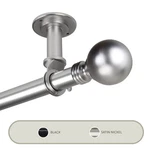Globus Ceiling 1" Curtain Rod/ Room Divider 120-170 Inch Satin Nickel New. Price: $57.86.