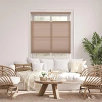 Cordless 1.5" Light Filtering Cellular Shade, 27" X 64" H, Latte New. Price: $84.99.