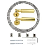 Heavy Duty Gold Wall Mount Curtain Wire Rod Set Multifunctional Stainless Ste... New. Price: $25.96.