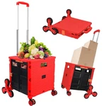 Selorss Foldable Utility Collapsible Crate Rolling Carts With Stair Clim... New. Price: $101.84.