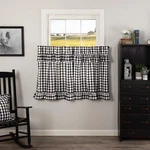 Vhc Brands Annie Buffalo Check Cotton Farmhouse Kitchen Curtains Set Of 2 36/36 New. Price: $42.30.