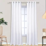 Mrs.naturall White Curtains 102 Inches Long For Living Room Panels Setgrommet New. Price: $62.05.