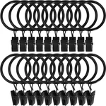 20 Pack Metal Curtain Rings With Clips, Hooks For Hanging Dra New. Price: $14.81.