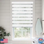 Chicology Zebra Blinds Cordless Window Shades Dual Layer Light Filtering Roller New. Price: $117.57.