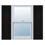 Builders Edge, Inc. 040140059002 Raised Panel Vinyl Shutters Open. Price: $76.33.