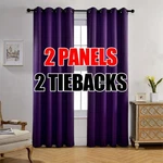 Miuco Thermal Insulated Grommet Window Blackout Curtains Panels For Livingroo... New. Price: $56.99.