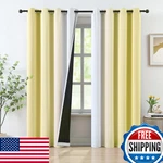 Purainbow Yellow Ombre Blackout Curtains 84 Inch Long For Girls Bedroom New. Price: $62.32.