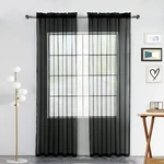 Spacedresser Sheer Voile Window Treatment Rod Pocket Curtain Panels For Kitch... New. Price: $14.49.