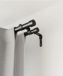 Umbra Cappa 36-66 Inch Double Curtain Rod Brushed Black New. Price: $29.99.