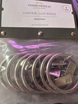 Threshold Curtain Clip Rings 7 Piece Set Brushed Nickel 1.5" Diameter New. Price: $12.82.