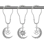 Yuiviot Shower Curtain Hooks Rings 12PACK Decorative Moon, Star, Sun New. Price: $21.82.