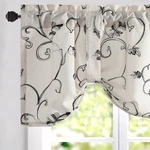 Vogol Tie-up Valance For Kitchen Windows 52"W X 18"L (pack Of 1), Grey New. Price: $28.73.