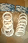 Nip 14 Pc Kirsch Wood Trends Drapery Rod Rings For 3/8" Pole White 5602E 025 New. Price: $21.99.