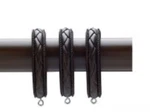 Select 2-1/4" Bradford Resin Drapery Pole Rings Mocha 4CT New. Price: $21.00.