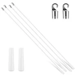 Bokon 4 Pcs Blinds Wand Replacement With Hook Handle White 36 Inch, New. Price: $48.55.