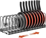 Housolution Pot Organizer Rack For Cabinet, Expandable Lid New. Price: $34.05.
