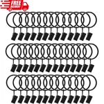 40 Pack Metal Curtain With Clips 1.5 Id Drapery Rings, Polished & Rust New. Price: $16.99.