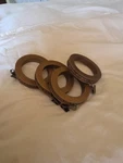 Decorative Curtain Rod Rings, 2.5 Inch Inner Diameter. Set Of 4. Gold-bronze New. Price: $22.99.
