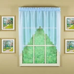 Today's Curtain Todays Emelia Original Voile Swag Pair 38 Sky Blue 60W New. Price: $28.91.