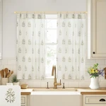 Short Curtains For Windows,floral Patterned Sheer Privacy Cute Modern Farmhou... New. Price: $37.10.