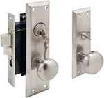 Segal 27600 Entry Door Mortise Lockset, 2-1/2 In. Backset, Single Cylinder, New. Price: $79.98.