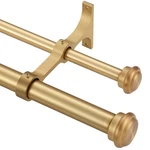 Yun Nephele Warm Gold Double Curtain Rods For Windows 72-144 Drapery New. Price: $84.47.