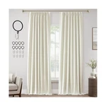 Chrisdowa Ivory Pinch Pleated Blackout Linen Curtains 108 Inches Long 2 Panel... New. Price: $85.79.