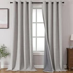 Joydeco Blackout Curtains Inches 52"W X 96"L (pack Of 2), Greyish White New. Price: $43.34.