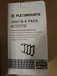 Fleximounts Flat Hooks 4 Pack Accessory Black GRH1B-E For Overhead Use New. Price: $19.99.