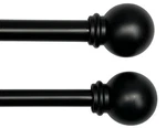 Kenney 28-48 Adjustable Single Curtain Rod 5/8 Black Decorative W/ Hardware New. Price: $18.65.