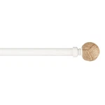 Exclusive Home Rope Knot 1" Curtain Rod & Finial Set, Matte White New. Price: $88.12.