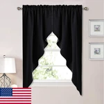 Nicetown Blackout Window Treatment Pole Pocket Kitchen Tier Curtains- Tailored New. Price: $53.76.