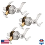 Knobwell 3 Pack Entrance Door Handleset Keyed Entry Front Levers Lock New. Price: $79.98.