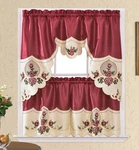 Gohd Rose Melody. 3PCS Kitchen Cafe Curtain Set.farmhouse Swag And 24 Inches New. Price: $26.87.