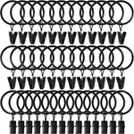 40 Pack Black Curtain Rings With Clips, Hooks Hangers For New. Price: $25.95.