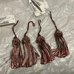 Set Of 4 Decorative 3 Burgundy/bone Key Tassels. By Brimar. Made In Germany New. Price: $16.00.